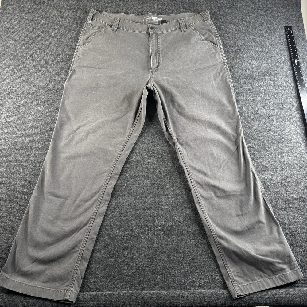 Carhartt Pants Mens 40X32 Gray Rugged Flex Relaxed Fit Canvas Work Utility